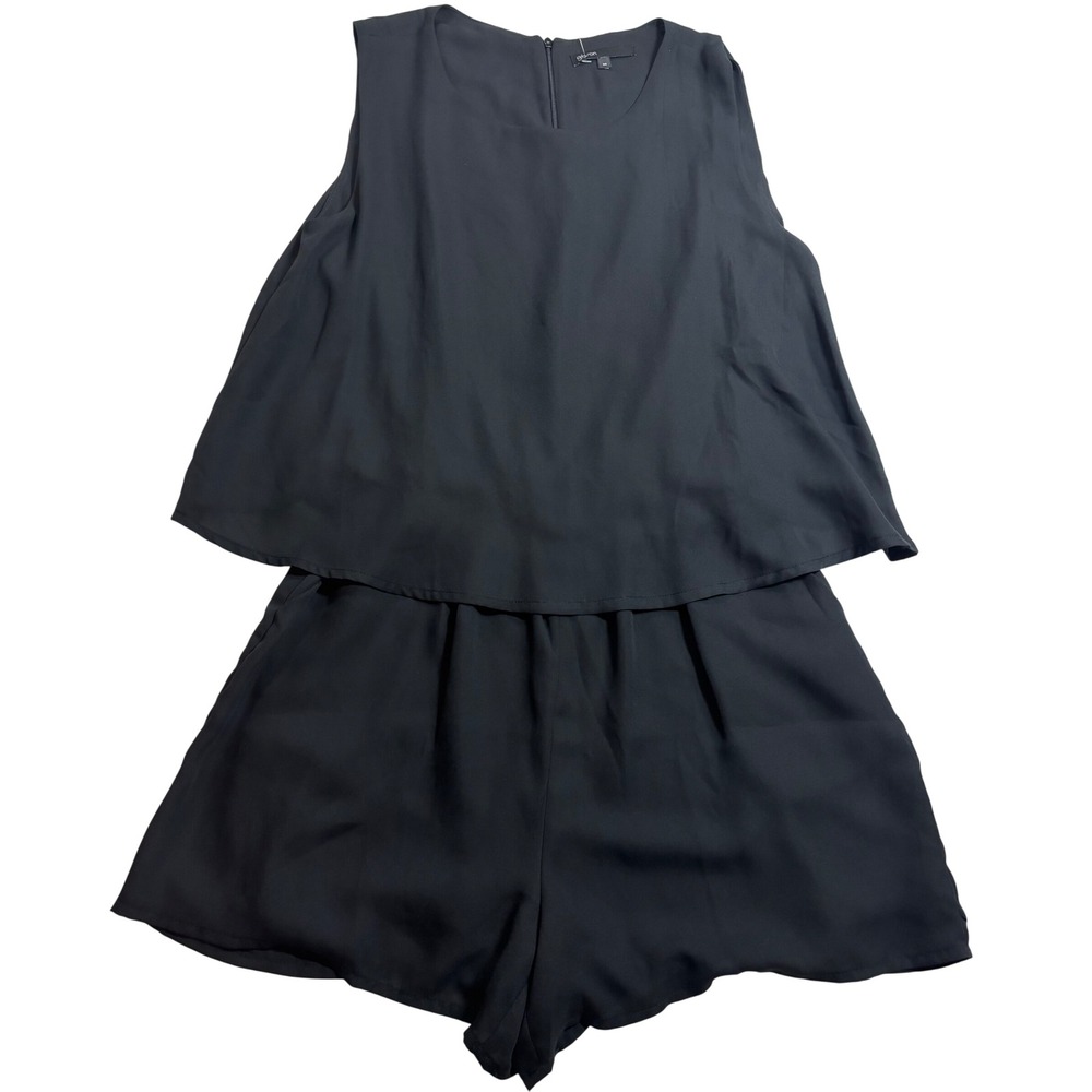 Gibson Romper Women Black NEW Popover Sleeveless WD8135 Medium